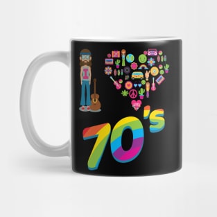 'I Love 70s Hippie Style' Awesome 70s Vintage Mug